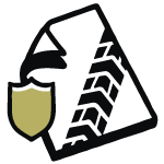 Warranty icon in black and gold for Synch electric bikes